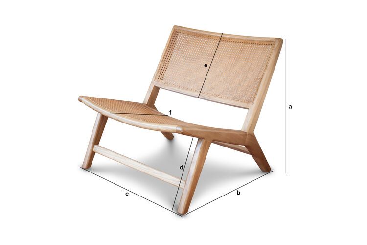 Product Dimensions Natural cane armchair Thisted