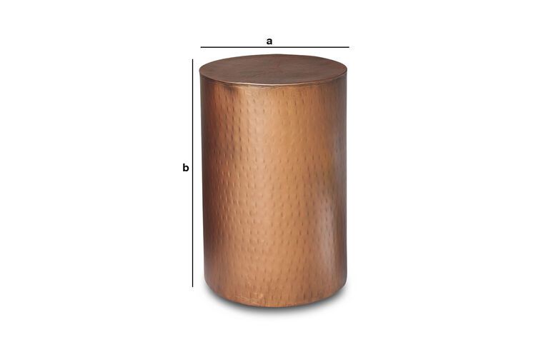 Product Dimensions Copper side table Thomson
