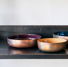 Three cups with a slightly marbled effect.