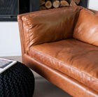 Leather selected for its refined finish and softness.