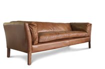 3-seater camel leather sofa