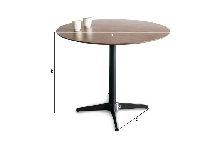 Produktdimensionen Tisch Daire