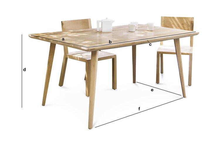 Produktdimensionen Tisch Möka