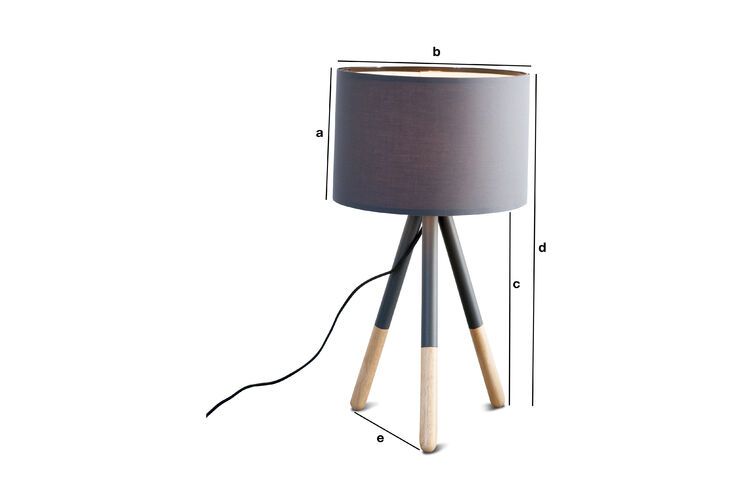Produktdimensionen Tischlampe Highland