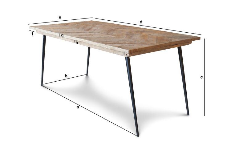 Product Dimensions Solid wood dining table Tongeren