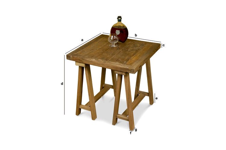 Product Dimensions Tripod sofa end table