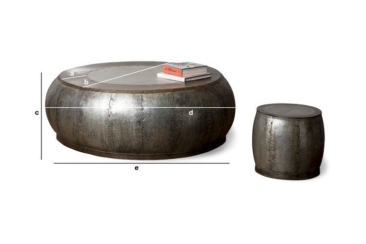 Product Dimensions Tubisteel metallic coffee table