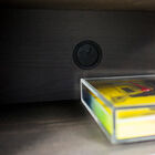 The console has a neo-retro appeal that would ideally place this piece in a retro styled