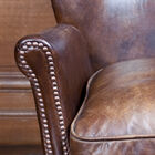 Enhancement of flush cowhide leather and its vintage effect.