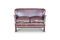 Miniature 2-seater hazelnut leather professor sofa Turner Clipped