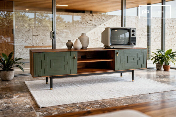 Een Art Deco invloed gemengd met een hedendaagse grafische invloed