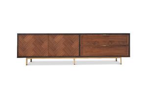 TV-Schrank aus dunklem Holz Neutra