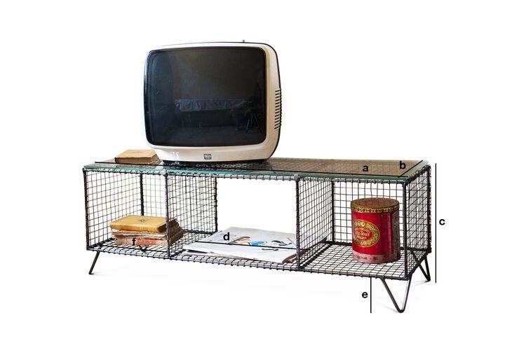 Produktdimensionen TV-Schrank aus Metallgeflecht Ontario