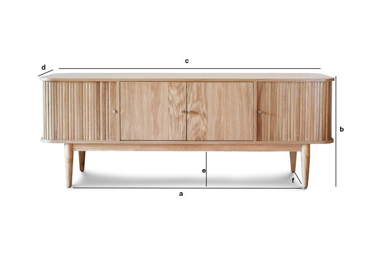 Produktdimensionen TV-Schrank mit Vorhängen Ritz