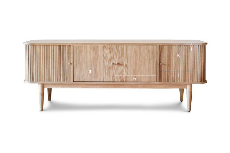 Produktdimensionen TV-Schrank mit Vorhängen Ritz