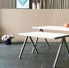 a beautiful example of the combination of solid wood and metal in a simple way.