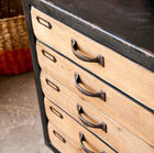 Beautiful combination of matt matt black and light wood.