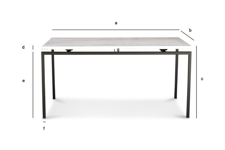 Productafmetingen Witte marmeren salontafel Varmalio