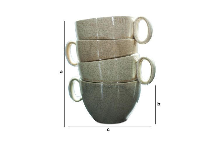 Dimensions du produit Vase Amalia Tasses