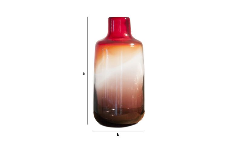 Dimensions du produit Vase en verre rouge Bobby