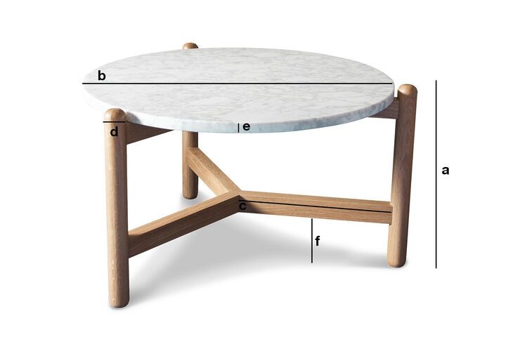 Product Dimensions White marble coffee table Västra