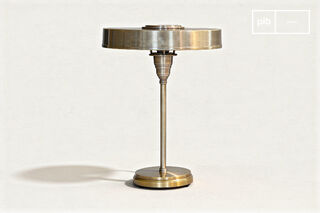 Vergulde messing tafellamp Amber