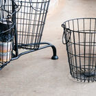 The baskets are removable with handles and hooks.