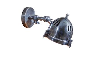 Zilveren metalen vuurtoren wandlamp Laycock