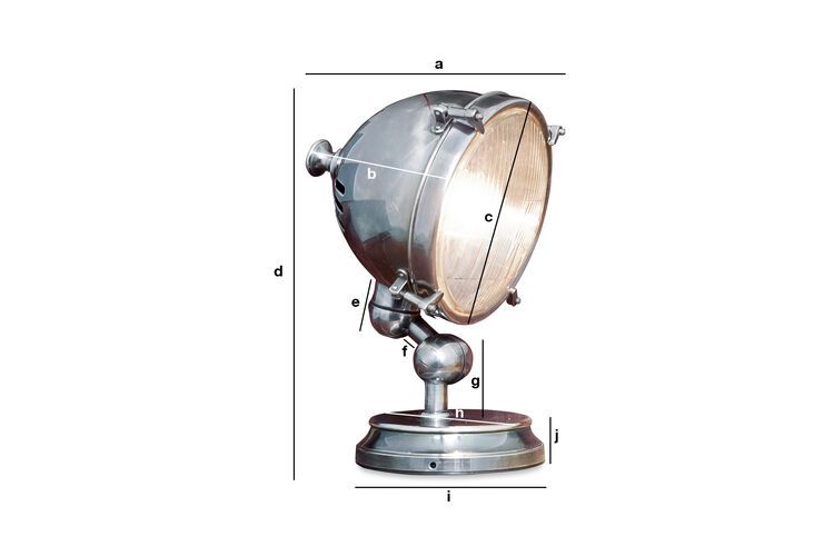 Productafmetingen Zilveren metalen vuurtorenlamp Laycock