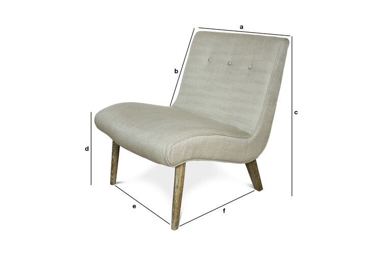 Produktdimensionen Vintage Sessel Northern