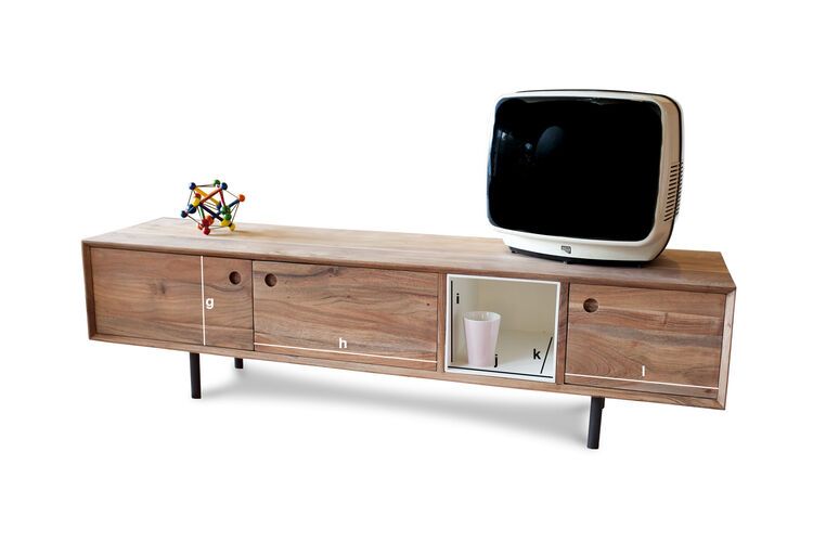Produktdimensionen Vintage TV-Möbel Bascole