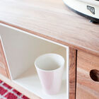 The furniture has extraordinary finishes.