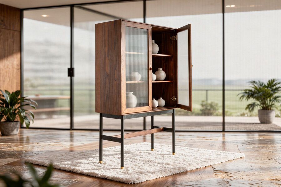 Een typisch Mid-century modern design dat functionaliteit combineert met een zorgvuldige afwerking.