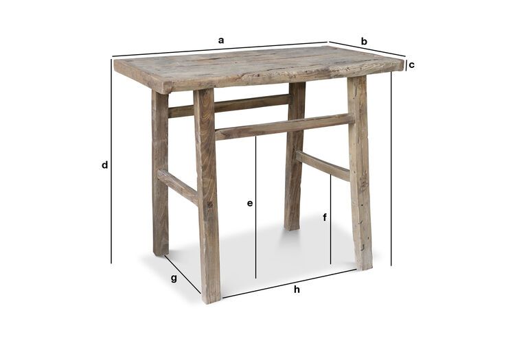 Productafmetingen Vizzavona sidetable