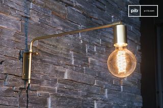 Adjustable gold metal wall lamp Janika