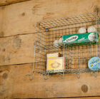 These wall-mounted metal cage shelves will look good ins all the room of the home