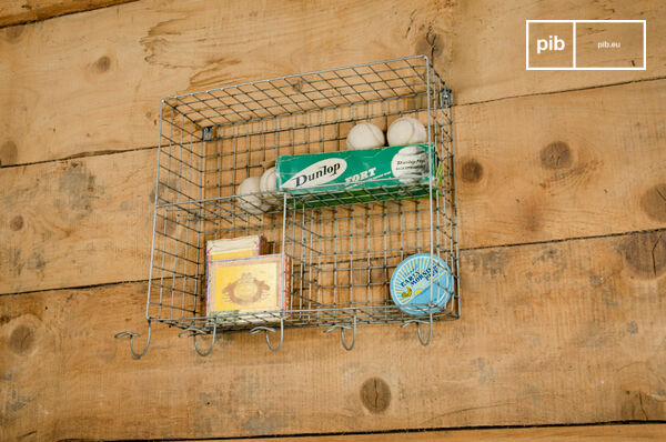 These wall-mounted metal cage shelves will look good ins all the room of the home