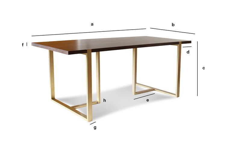 Productafmetingen Notenhouten eetkamertafel Neutra