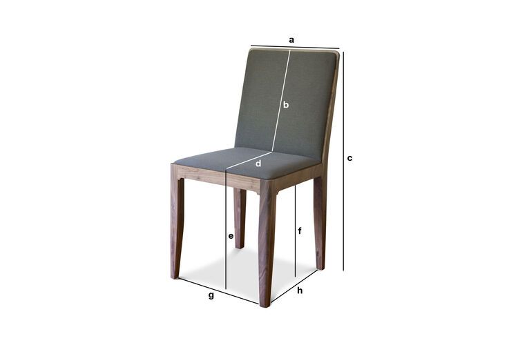 Product Dimensions Walnut chair Hemët