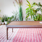 Beautiful coffee table in walnut wood.