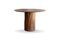 Miniature Walnut-tone wood round table for 6 Ligna Clipped