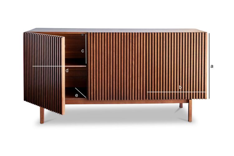 Product Dimensions Walnut-tone wood sideboard Pillar