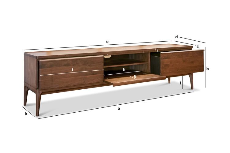 Product Dimensions Walnut TV stand Hemët