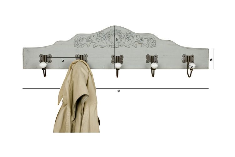 Produktdimensionen Wandgarderobe aus Keramik