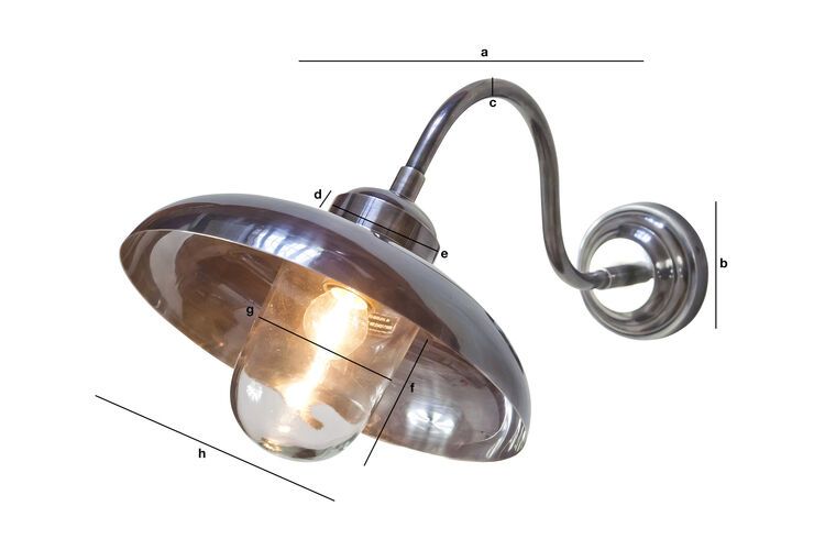 Productafmetingen Zwanenhals wandlamp Alton