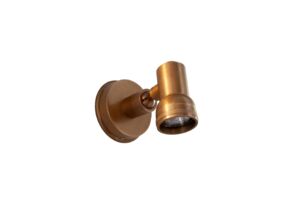 Wandlamp van koperkleurig messing Bax