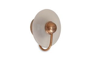 Wandleuchte aus Glas und goldfarbenem Messing Graham