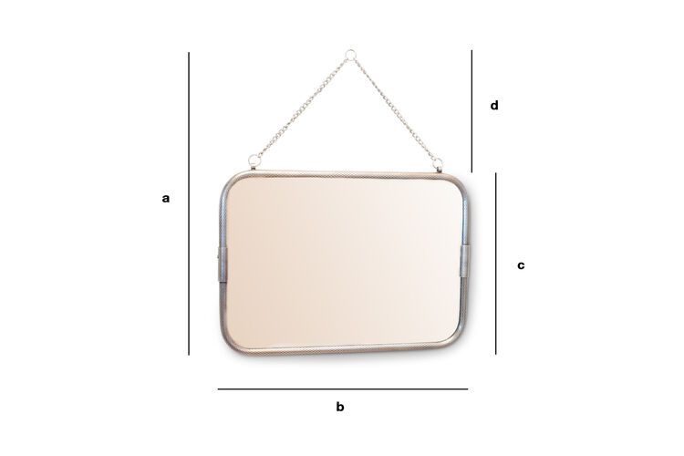 Produktdimensionen Wandspiegel mit Gabinkette