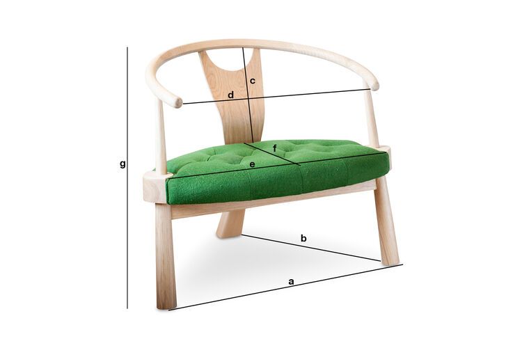 Product Dimensions Three-legged armchair Wellinfield