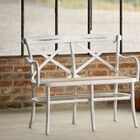 Bench with a pretty white patina color.